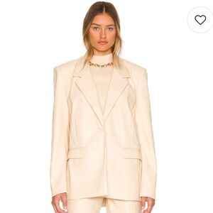 WeWoreWhat Faux Leather Blazer